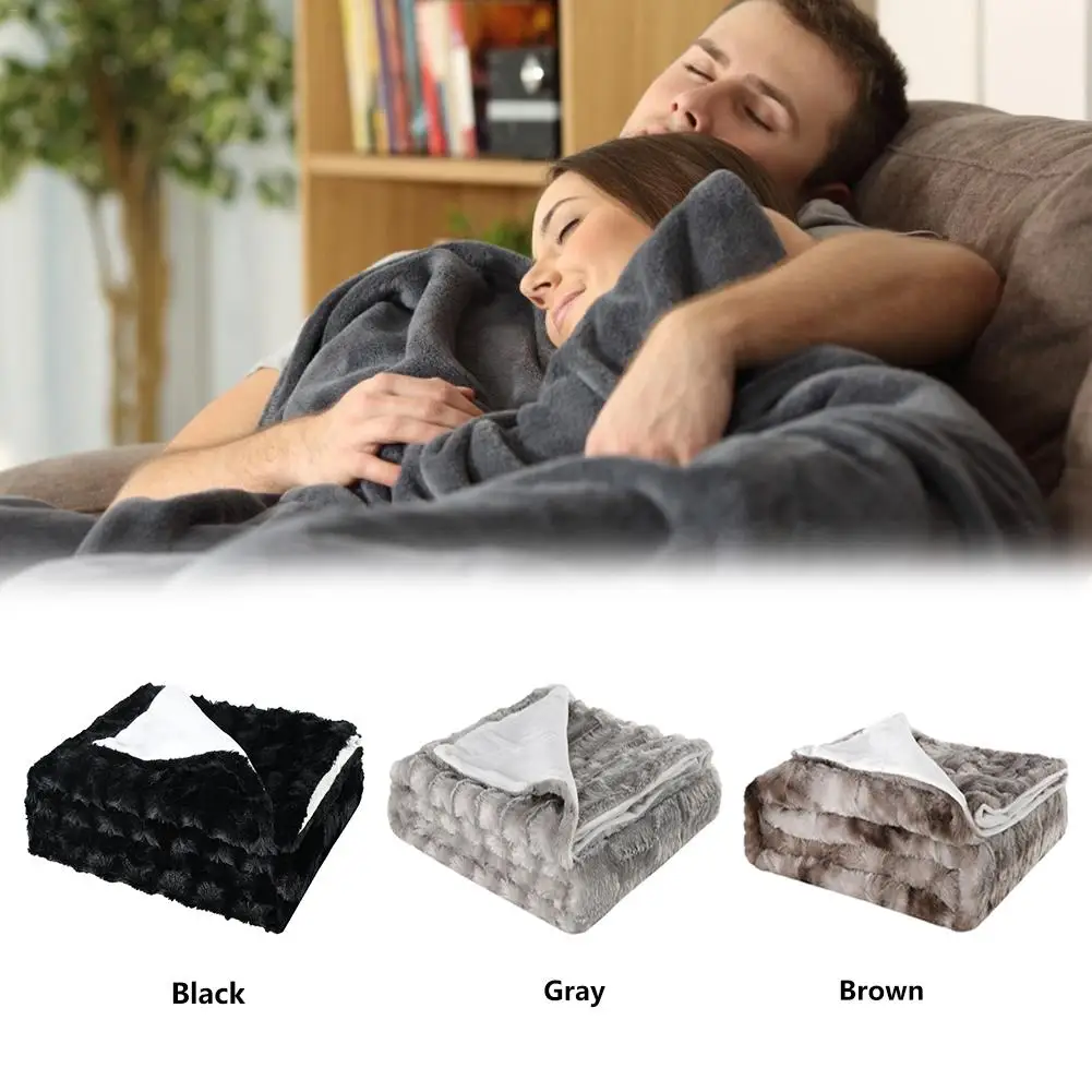 

Super Soft Double-layered Blanket Travel Fleece Car Travel Cover Blanket Flannel Aircraft Sofa Use Office Children Blanket Towel