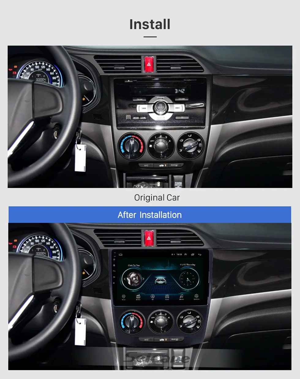 Seicane 10," Android 9,1 Автомобильный gps Радио мультимедийный плеер для 2013- Honda Crider Руководство A/C поддержка Carplay TPMS