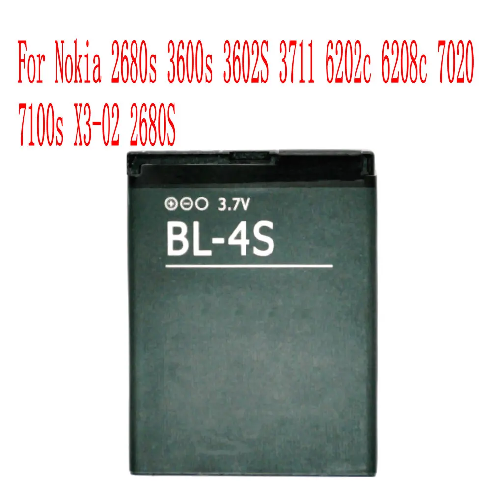 Nuova Batteria 860Mah Bl-4S Di Alta Qualità Per Nokia 2680S 3600S 3602S 3711 6202C 6208C 7020 7100S X3-02 2680S Cellulare
