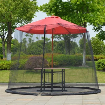 

300x230cm Umbrella Cover Mosquito Netting Screen For Patio Table Umbrella Garden Deck Furniture Zippered Mesh Enclosure Cover