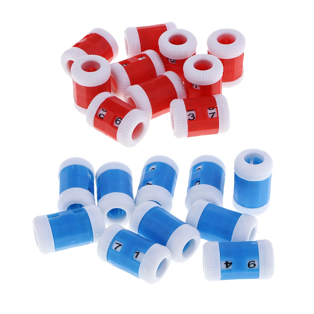 Sewing Knitting Tools 10 Pieces Knitting Needle Row Counter Round Crochet Weaving Stitch Marker Tools