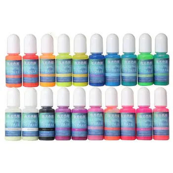 

20 Colors Glowing in Dark Epoxy Resin Pigment Luminous Colorant Jewelry Making U4LE