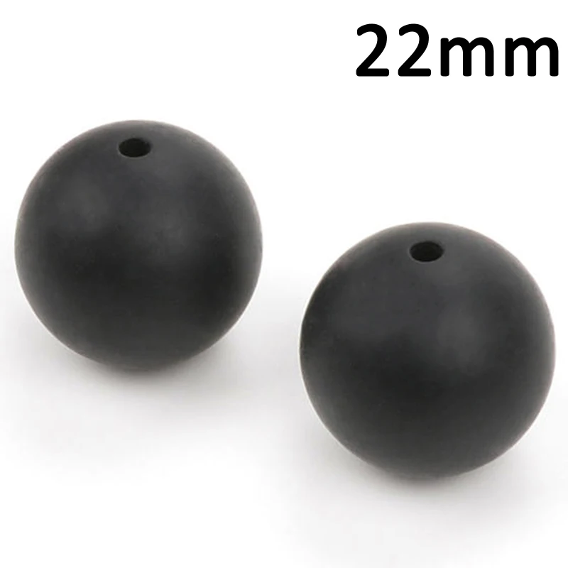 Smoky black LOFCA 10 шт. 22 мм круглые силиконовые бусины для прорезывания зубов для силиконовых Прорезывания Зубов Ожерелье Прорезыватель для зубов пищевой силикон прорезыватель BPA бесплатно - Цвет: Smoky black