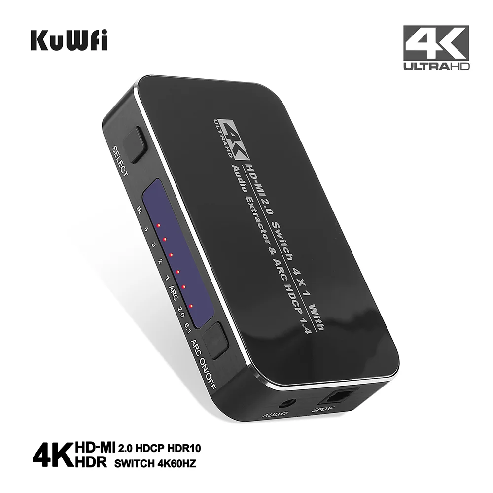 HD * MI сплиттер 4 Вход 1 Выход адаптер Порты и разъёмы HD-MI разветвитель кабеля