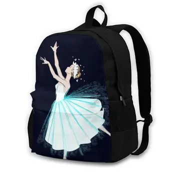 

Ballerina In Long Dress And Wreath Of Butterflies Backpack Shoulder Bag Casual Women Backpack Teenage Girl School Bag Bagpack
