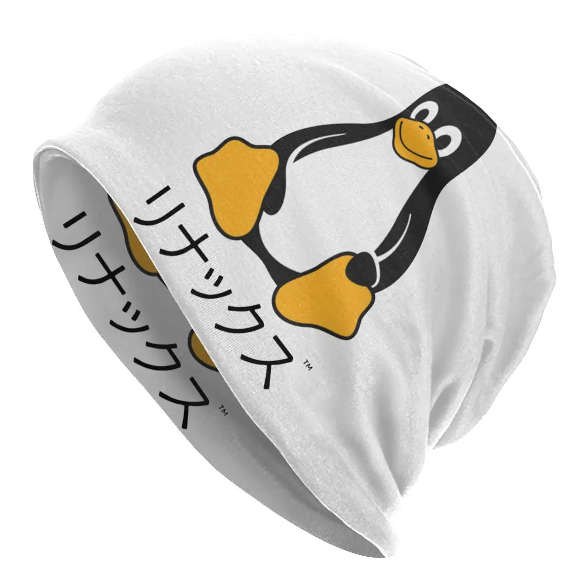 

Tux Linux Penguin Bonnet Hats Knitting Hats Vintage Autumn Winter Street Skullies Beanies Hat Unisex Adult Warm Dual-use Cap