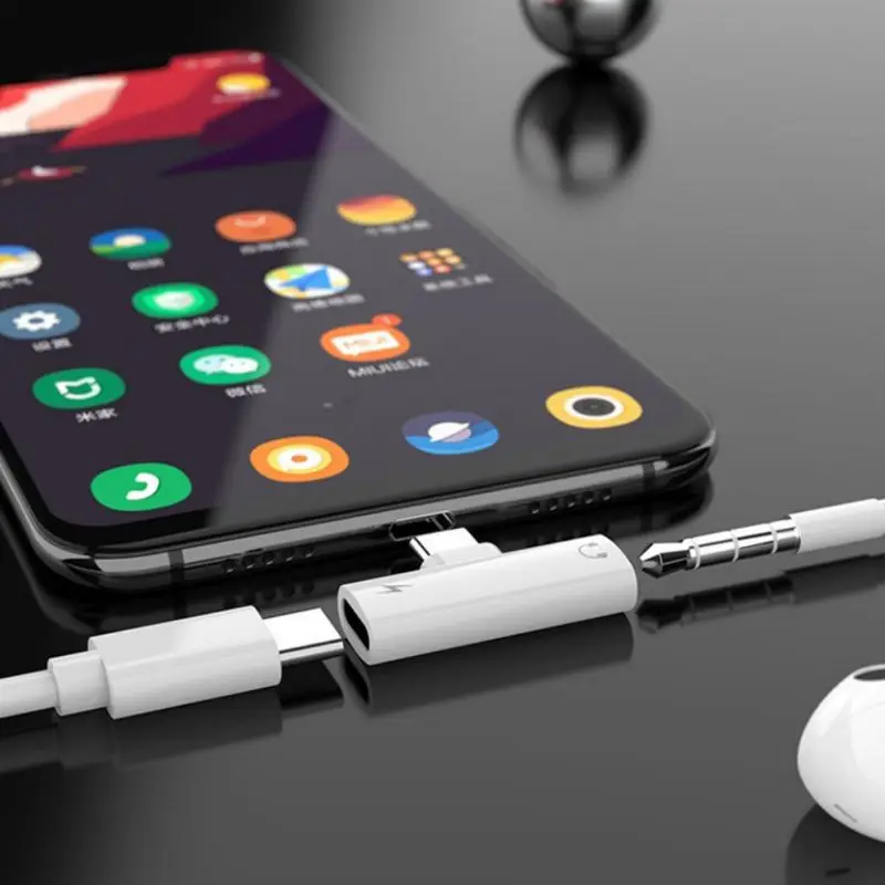 2 в 1 Тип C наушники заряжаемые наушники аудио адаптер для Xiaomi для huawei S8 для LeTV