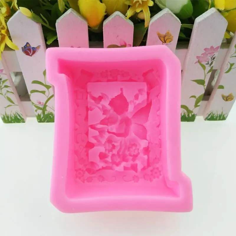 3D гитара силиконовая форма в виде ангела для мыла DIY Глиняная свеча торт шоколадный Декор