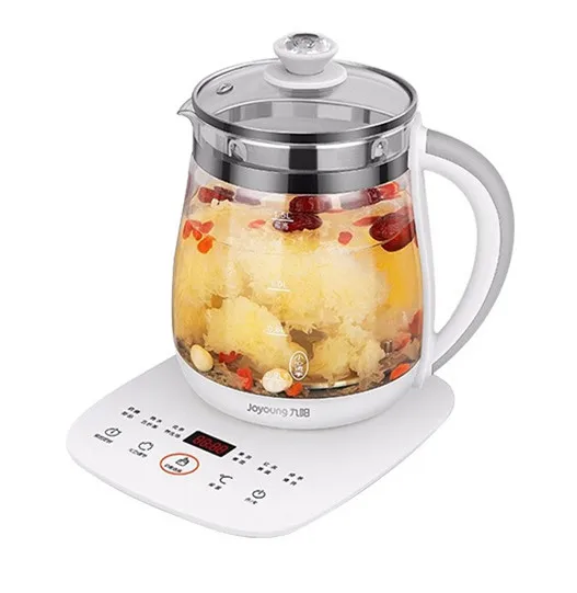 220V 1.5L Household Electric Kettle Automatic Glass Health Preserving Pot Portable Mini Multi Cooker Tea Dessert Cooker without filter