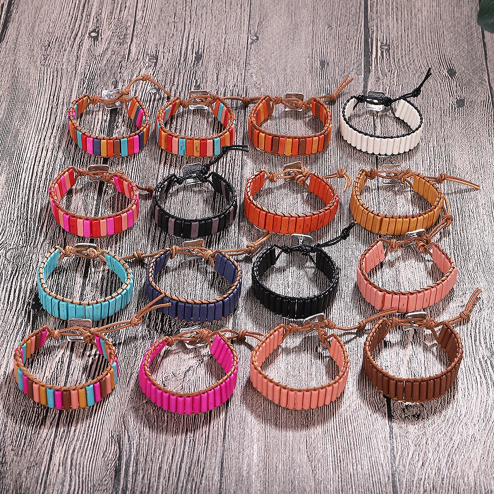 Boho браслеты для женщин Этническая цветная Подвеска модный браслет браслеты ювелирные изделия Путешествия Пляж уникальный дизайн подарок
