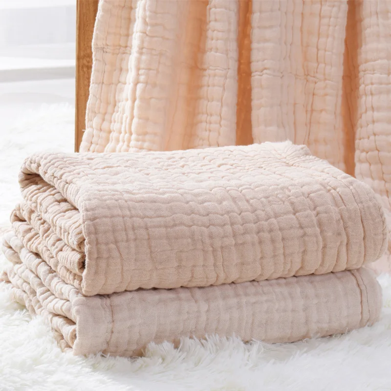 

Baby Blankets Newborn Swaddle Blanket Gauze Muslin Swaddle Cotton Fabric 6 Layer Dropshipping Stroller Blanket Baby Wrap