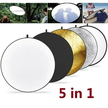 

Durable 60-110CM 43 Inch 5-in-1 Photo Studio Multi-phase Disc Foldable Light Reflector 3 Sizes