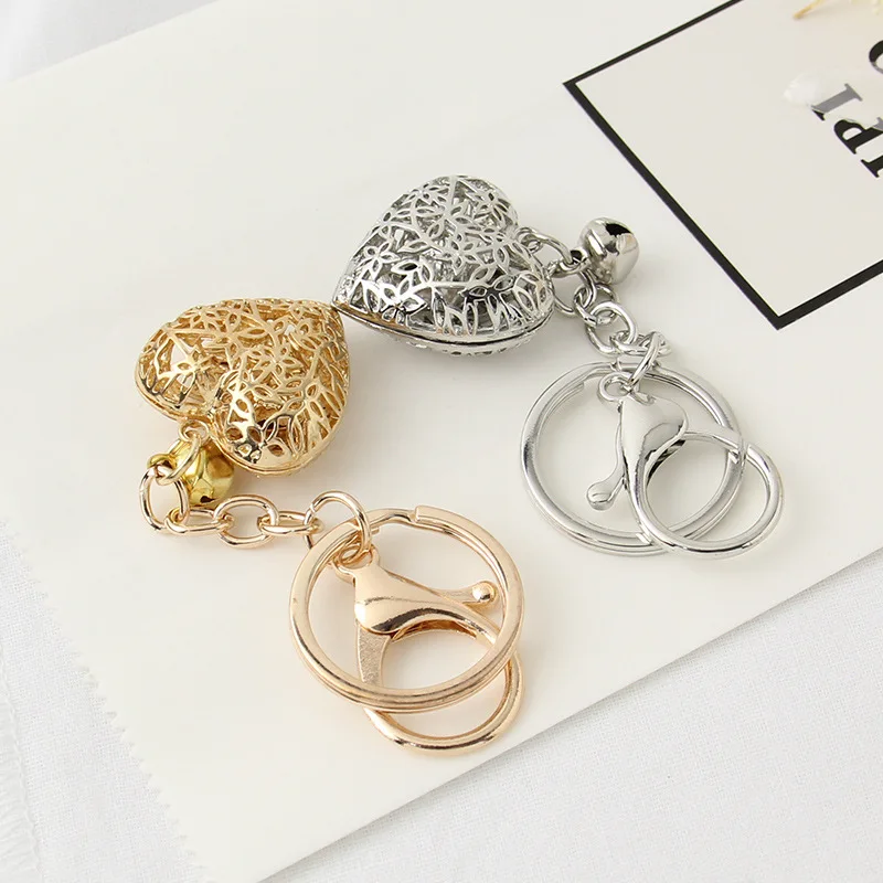 

1pc Retro Hollow Heart Key Chain Key Ring Gift For Women Girls Bag Pendant Figure Charms Key Chains Jewelry
