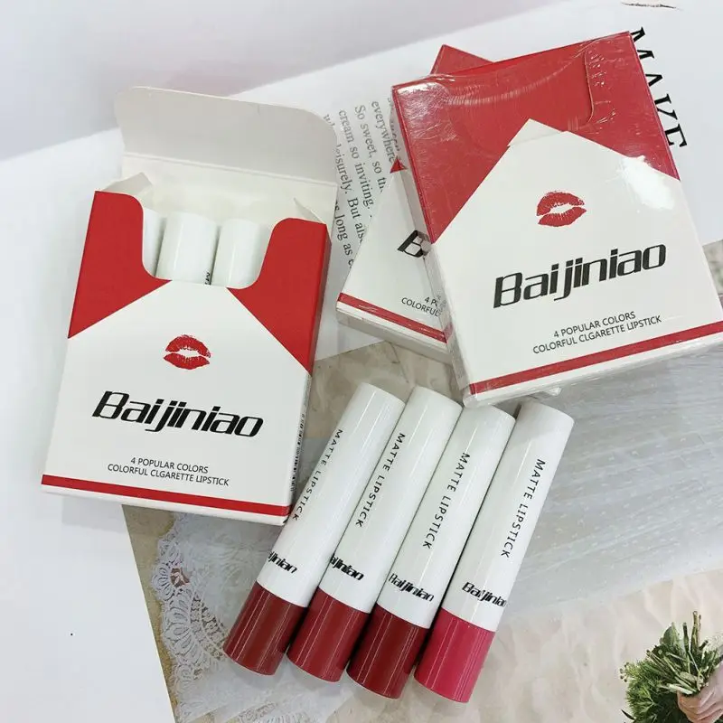 Губная помада макияж продолжительный Водонепроницаемый MoisturizingLipstick легко Цвет сигареты чехол для губной помады