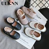 ULKNN New Grils Leather Shoes Casual Girls Autumn Winter Kids Pu Show White Shoes Children's  Black Pink size 21-30 Flats ► Photo 3/6