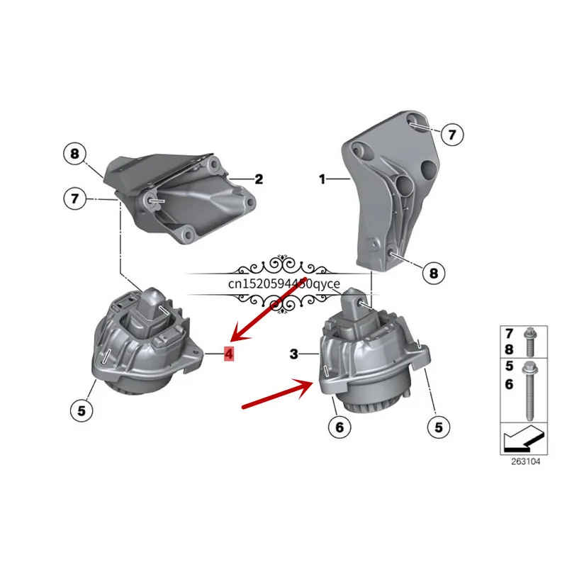 Автомобильный двигатель подвеска машина ножной коврик F11 F10 520Db mwN47 N20 F18 530LE фиксированный кронштейн Подушка резиновая втулка база