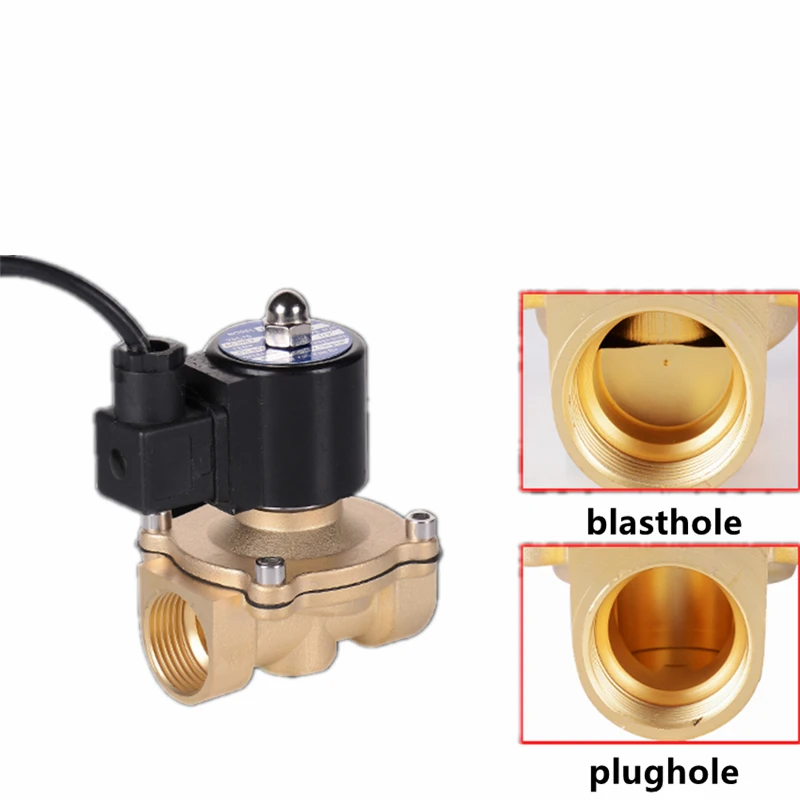 Электрический Соленоидный клапан для воды, нормально закрытый, противотуманный, водонепроницаемый, DN, газ, СО2 катушка, 12 В, 24 В, AC24V, 110 В, 220 В, G1/", латунь, односторонняя