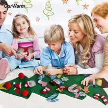 DIY войлочная Рождественская елка, настенная подвесная игрушка, съемное творчество "сделай сам", Наклейки на дверь дома, декорация Рождественский подарок для малышей