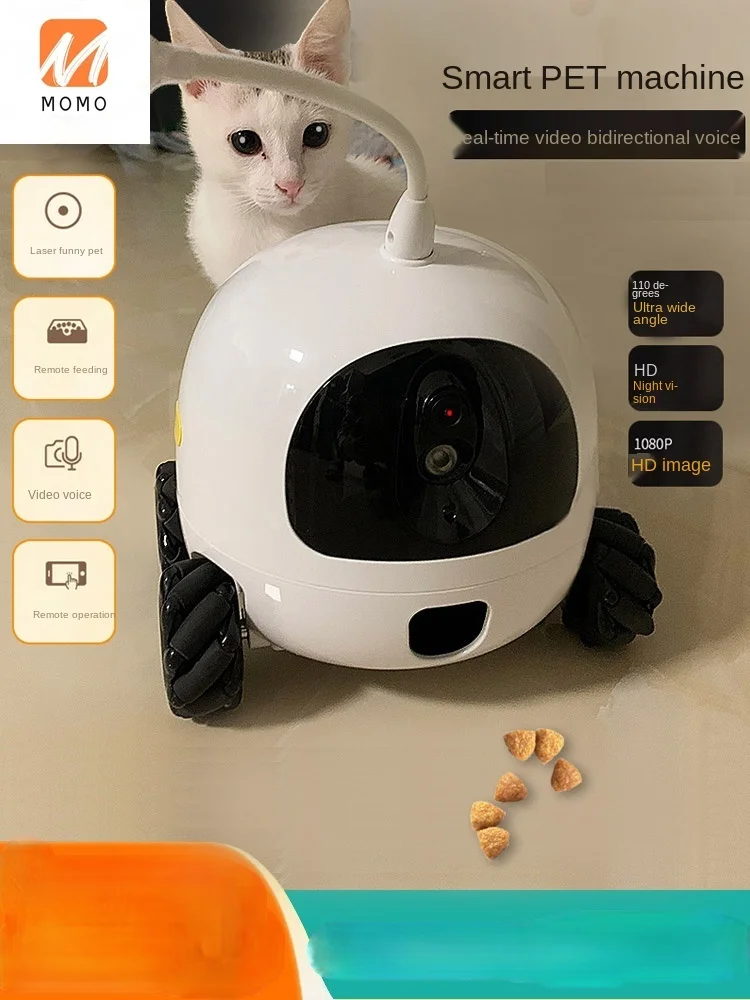 CAMÉRA ROBOTIQUE POUR Animaux de Compagnie avec Roues Chien Chat