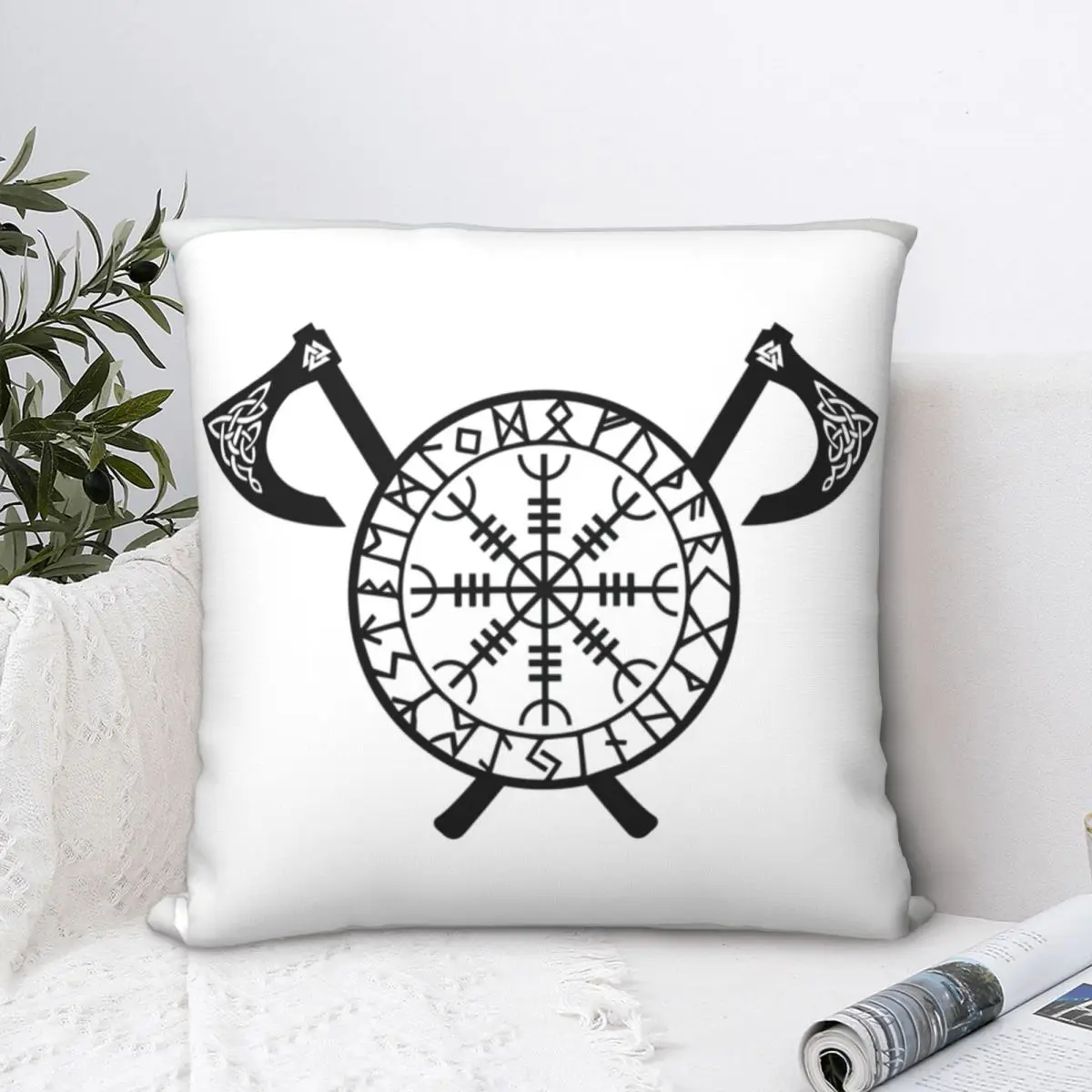 

Axe Throw Pillow Case Viking Norse Mythology Short Plus Cushion Covers For Home Sofa Chair Decorative Backpack