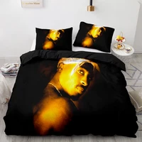 2Pac Bedding Set Single Twin Full Queen King Size Tupac Amaru Shakur Bed Set Aldult Kid Bedroom Duvetcover Sets 3D Print 046 2