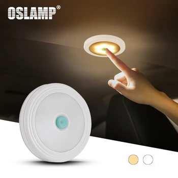

Oslamp Automobile Portable UFO LED Car Reading Lamp Yellow/White Light Vehicle Inside Mini Book Light for Bedroom Closet Cabin
