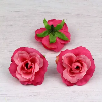 

Lulang Rose red 2" Fake Roses flowers heads Pack of 30 Artificial Flowers Simulation Rose Silk Flower Decoration DIY Accessories