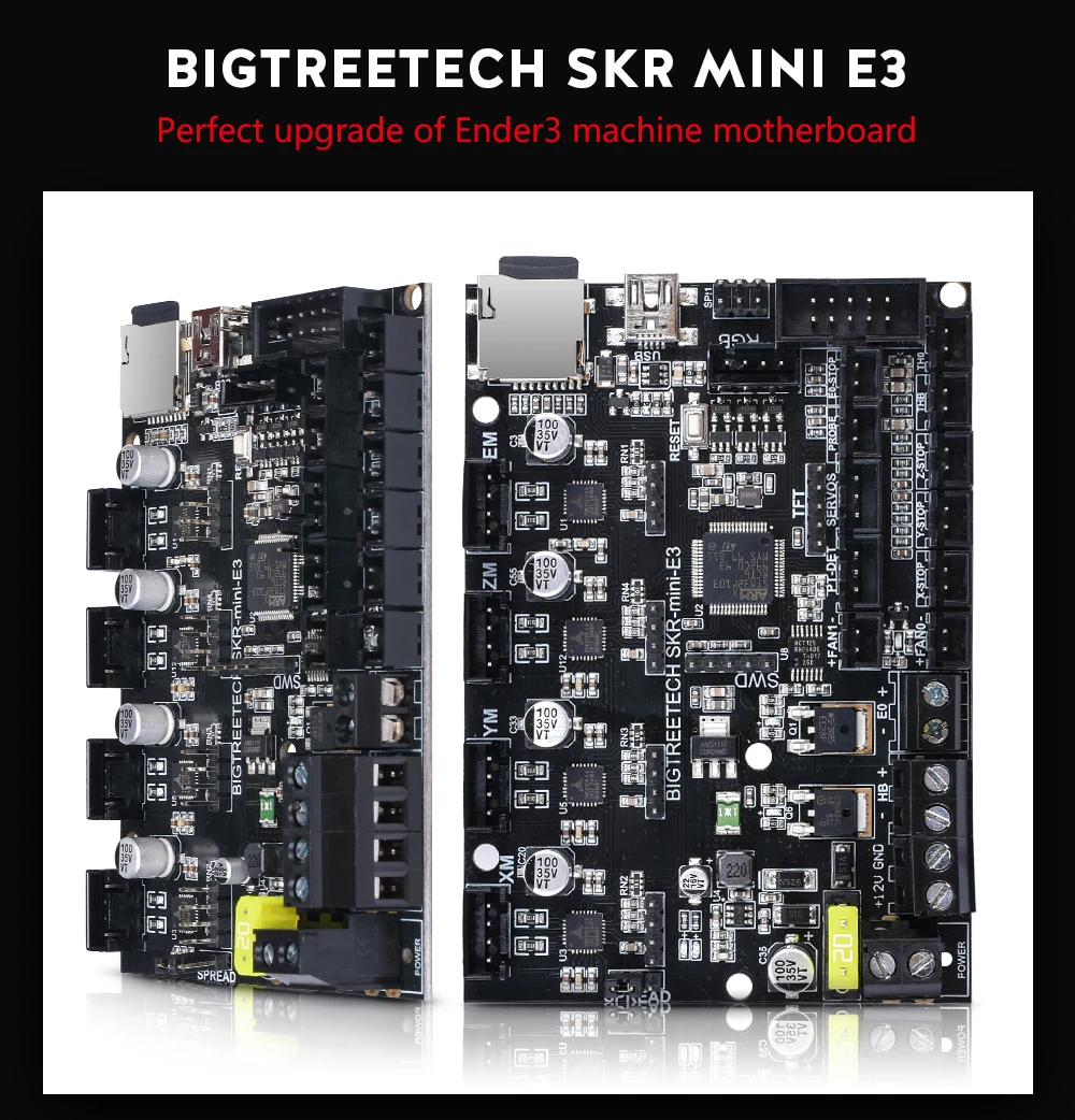 BIQU BIGTREETECH СКР мини E3 32 бит Управление доска Интегральные TMC2209 UART RGB марлина с TFT35 для Ender 3/5 3D-принтеры Запчасти