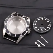 Детали часов 41 мм, чехол для часов с циферблатом и латунным покрытием, сталь 316L S, подходит для ETA 2836/2824 Miyota8215 821A, механизм для мужчин
