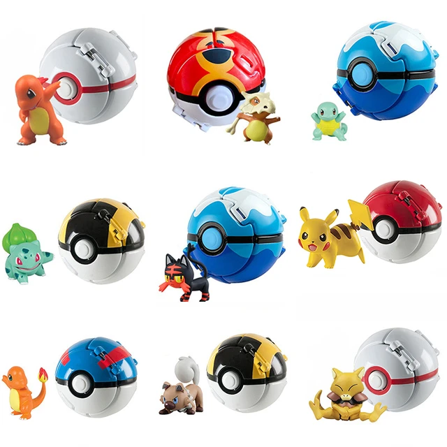 12 Estilos Pokemon Figuras Brinquedos Variant Ball Modelo Pikachu