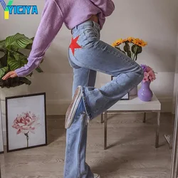 Calças de brim calças de brim de rua alta lavadas y2k das mulheres streetwear calças de brim largas da mãe calças de carga para meninas jean femme cowboys