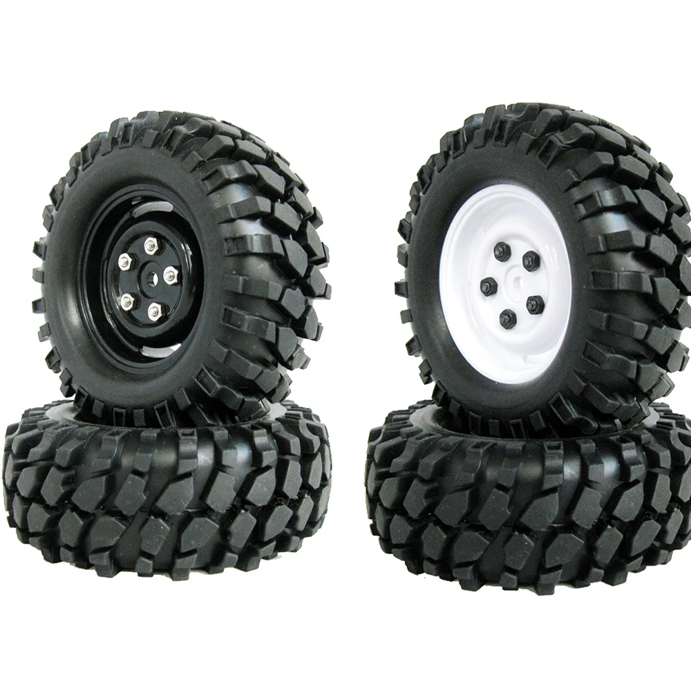 

In Stock 4 Pcs/Set 1/10 Scale 96MM Climbing Tire Tyre & Wheel hub & Sponge Axial SCX10 D90 for 1:10 RC Car Parts Accessory