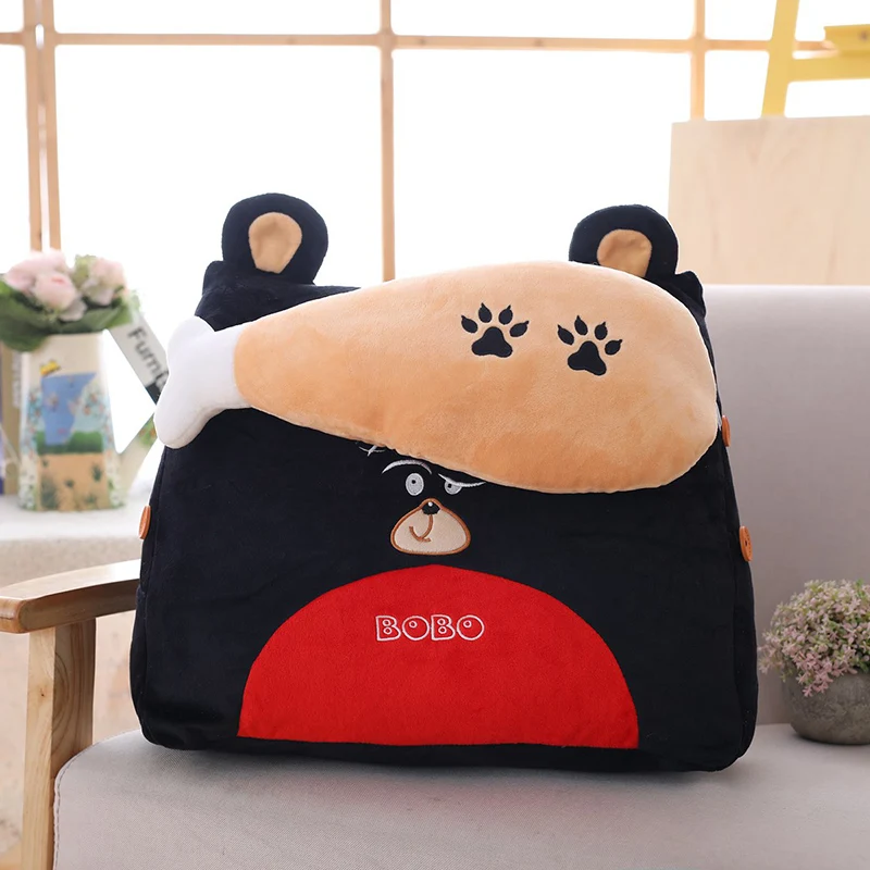 01 cushion Крутая мягкая плюшевая подушка в виде медведя три в одном квадратном стиле, мягкие подушки в подарок для друга - Цвет: 01 cushion