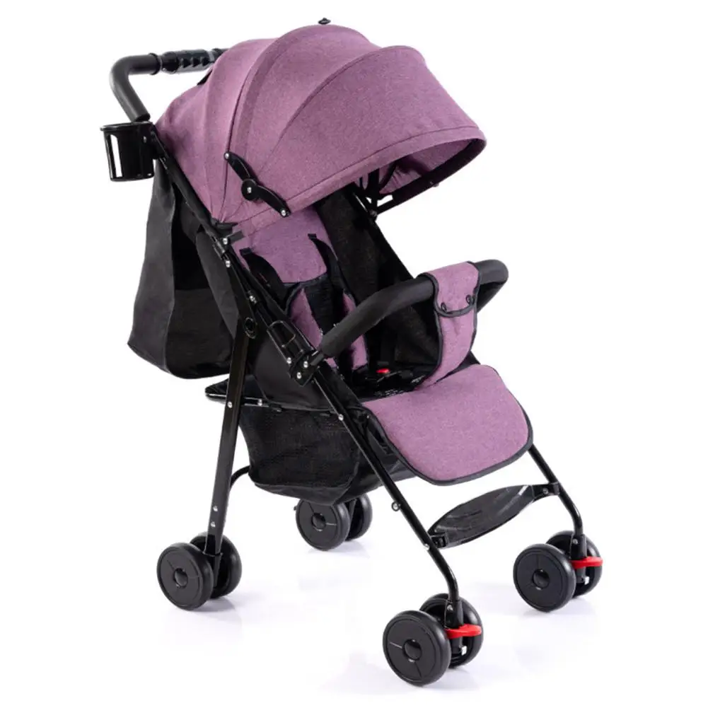 

Kidlove Baby Folding Stroller Full Canopy Sunshade Linen Laid Down Portable Baby Umbrella Cart Plus 5 Gifts