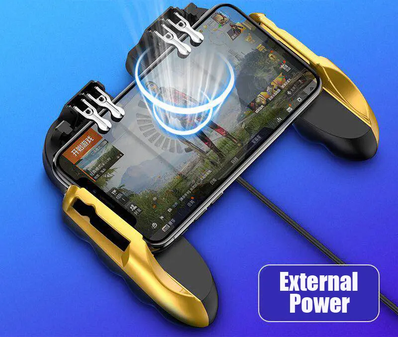 Геймпад Pubg контроллер Android джойстик мобильная игра-контроллер, геймпад проигрыватели золото Красочные для IPhone Xiaomi с охлаждающим вентилятором