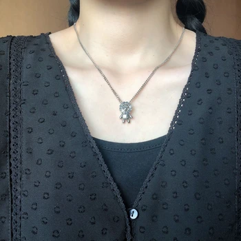 

Little Lion Pendant Necklace 925 Sterling Silver Cute Animals Chocker Necklace Vintage Necklace For Women Fine Jewelry Gift