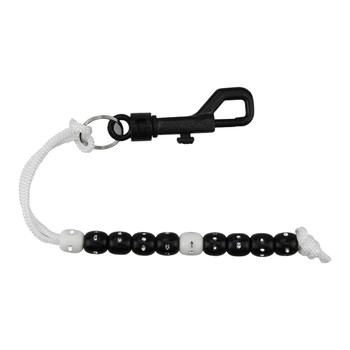 

Black & White Golf Score Counter Bracelet W/Clip Stroke Score Counting Bead