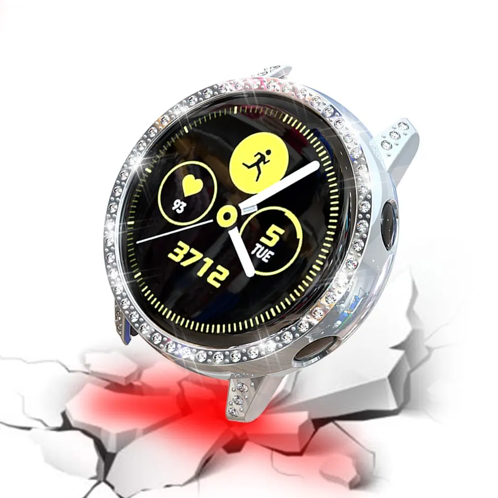 Для Galaxy Watch Active Smart Watch инкрустированный бриллиантами Чехол ударопрочный износостойкий защитный чехол для экрана часов горячая распродажа