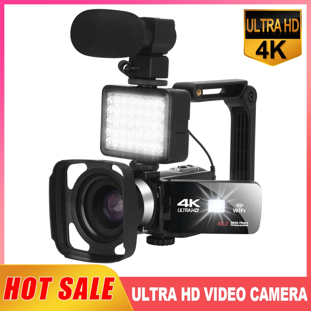 Camcorder 4K Ultra HD Video Camera 16X Digital Zoom 270 Degree Rotation Webcam for Youtube Recorder Cameras | Электроника