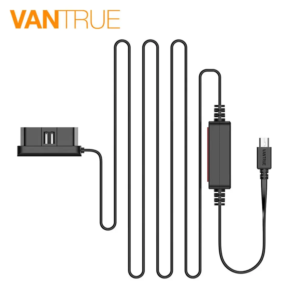 VANTRUE 10Ft Dash Cam комплект жестких дисков 12/24 V-5 V OBD автомобиля Зарядное устройство кабель для Vantrue N2 Pro, T2, N2, N1 Pro, X4, X3 тире Камера