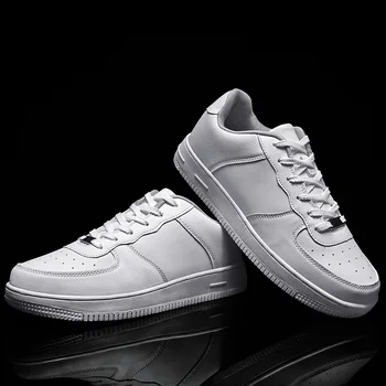 

2020 new spring Summer Women and Mens Sneakers Casual Soft Leather lace-up Brand Fashion female White Shoes