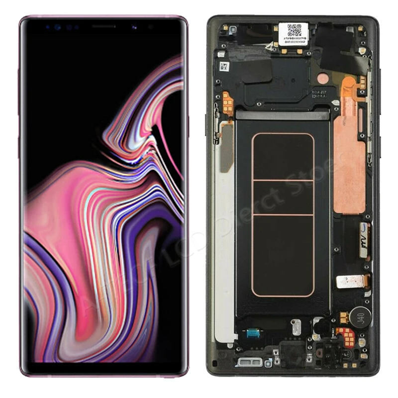 AMOLED N960 ЖК для SAMSUNG Note 9 ЖК с рамкой сенсорный экран в сборе для Galaxy Note 9 N960 N960F ЖК с черной точкой
