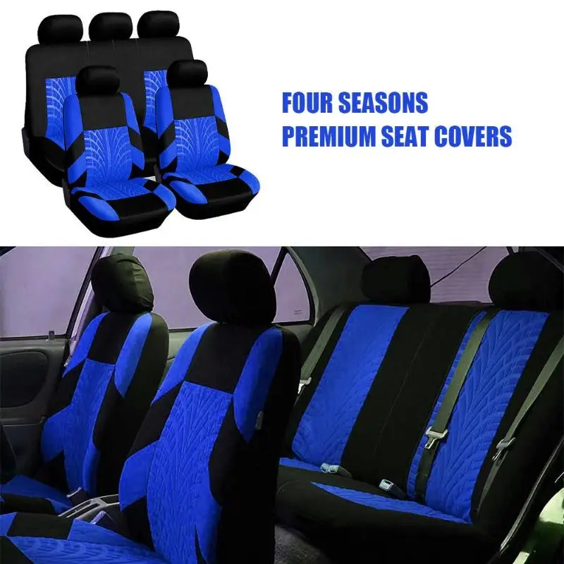 2/4/9pcs Car Seat Cover Set Universal High-quality Personality Tire Track Splicing Auto Styling Accessories Interior Accessories 2/4/9pcs Car Seat Cover Set Universal High-quality Personality Tire Track Splicing Auto Styling Accessories Interior Accessories