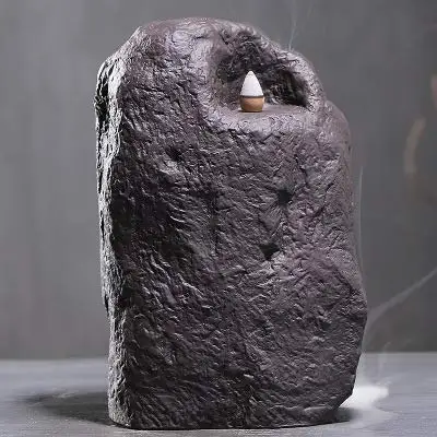 

PHILOGOD Incense Stick Holder Creative purple sand reverse-flow viewing cloud living room furnishings