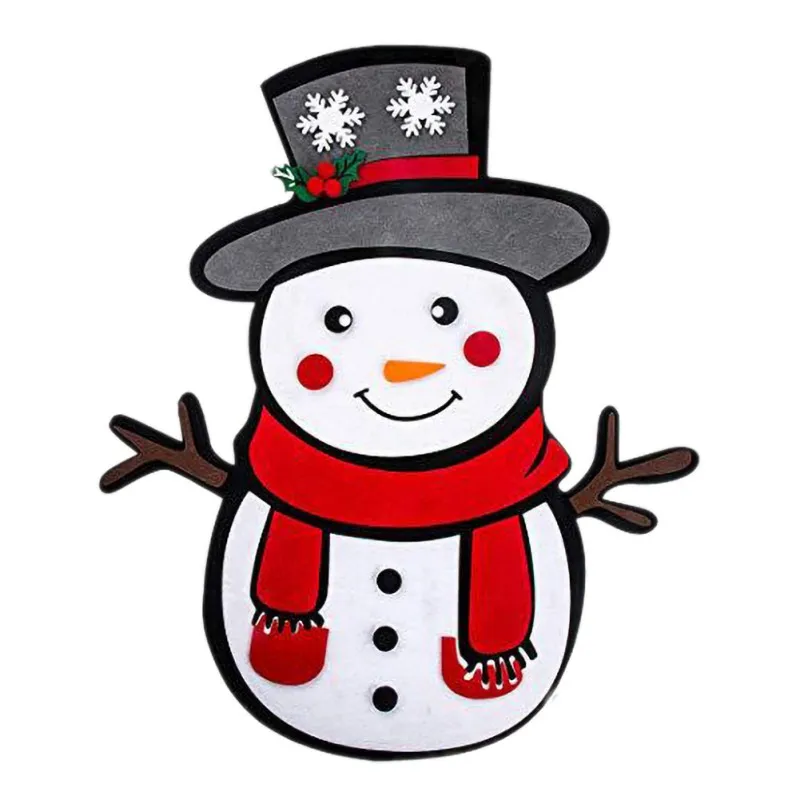 Fashion Creative Decoration Non-toxic Children Gift Mini Non-woven Diy Artificial Christmas Tree Snowman - Цвет: A