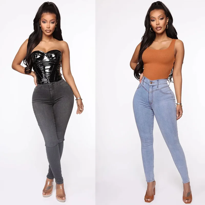 grey colour ladies jeans