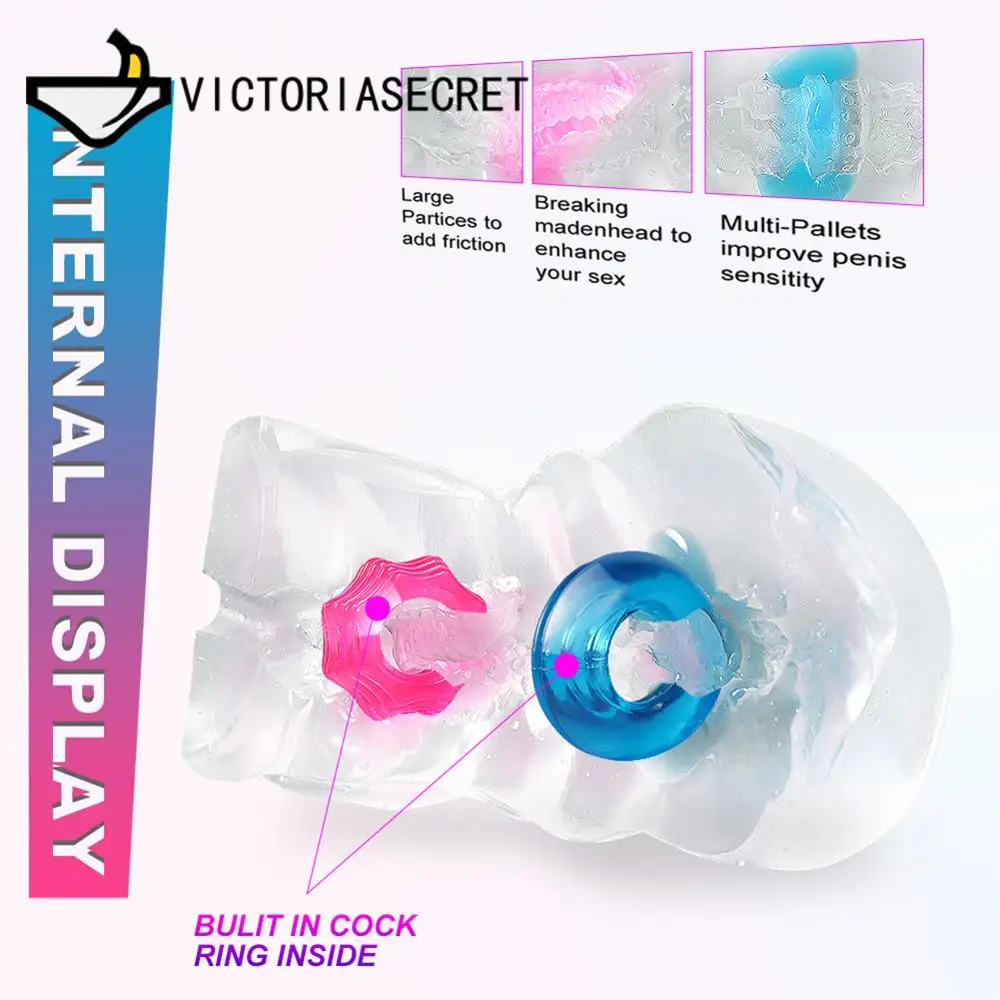 Soft Transparent silicone Sex Doll Male Masturbator 3D vagina Sex toys for men fake pussy licking sex toys for men masturbatings