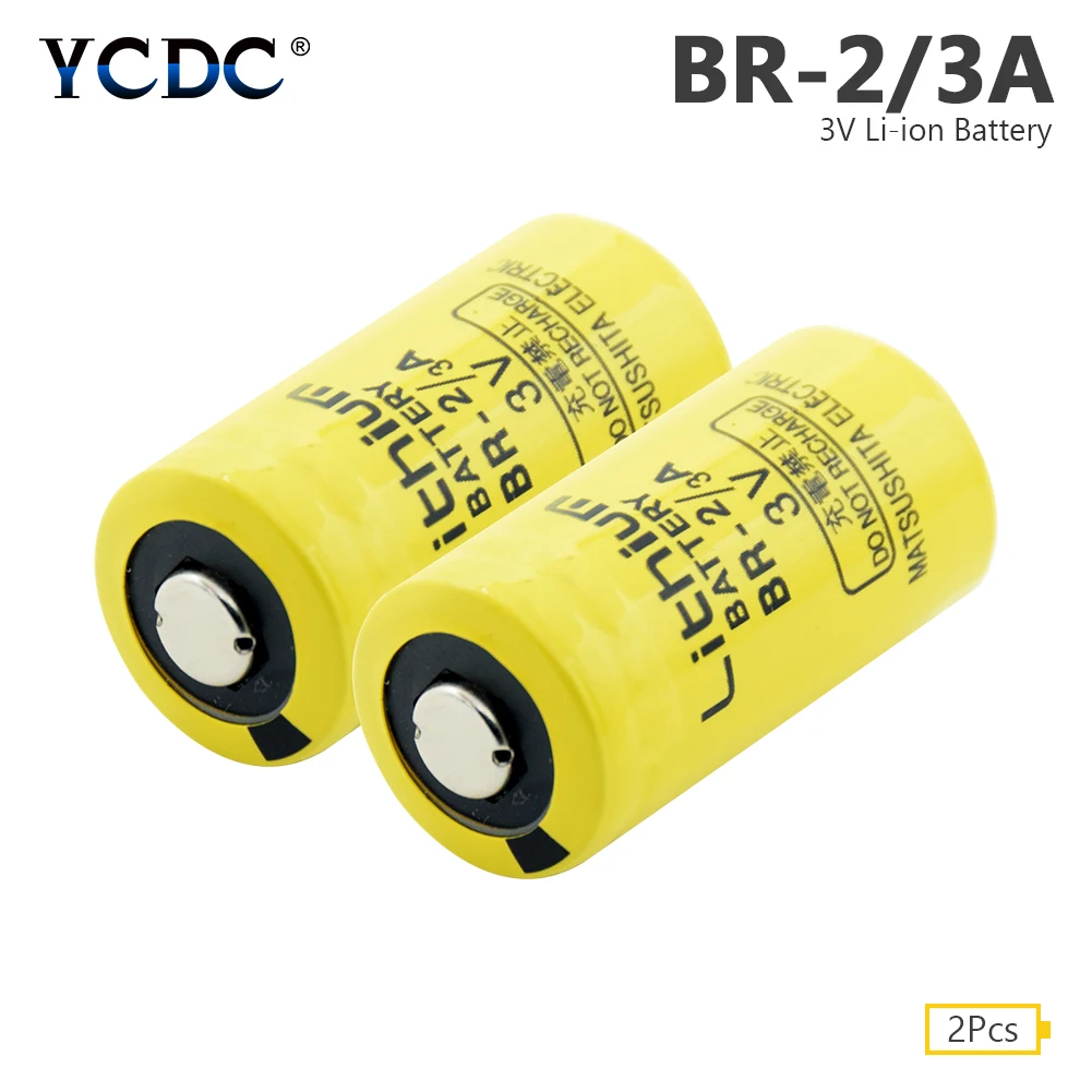2pcs BR-2/3A Battery Lithium 3V 1200mAh PLC FANUC Control Li-ion Backup Batteries For doorbell Fanuc CNC System Replacement