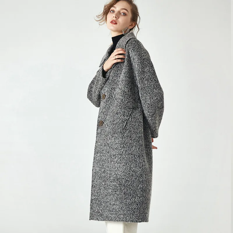 

Spring Autumn Coat Women Korean Double-sided Wool Jacket Women Yak Hair Woolen Overcoat Abrigos Mujer Invierno 2020 8516 YY1980