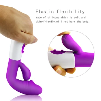 G Spot Dildo Rabbit Vibrator for Women Dual Vibration Silicone Waterproof Female Vagina Clitoris Massager Sex Toys For Women 2